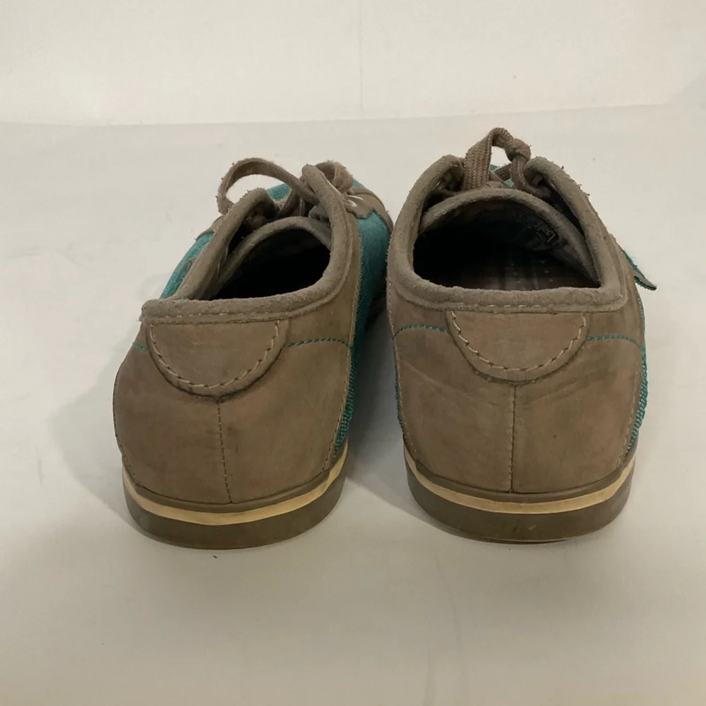 KEEN Arcata Teal & Brown Canvas Lace-Up Sneakers